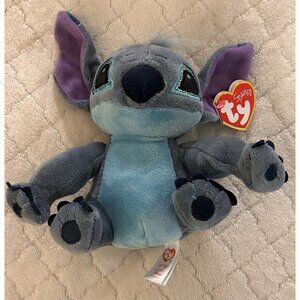 NWT TY Beanie Baby - STITCH 6 Inch Stuffed Plush Toy Sparkly Eyes